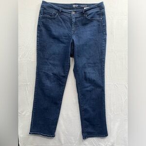 Style & Co Dark Wash Straight Leg Cotton Blend Denim Jeans Size 14